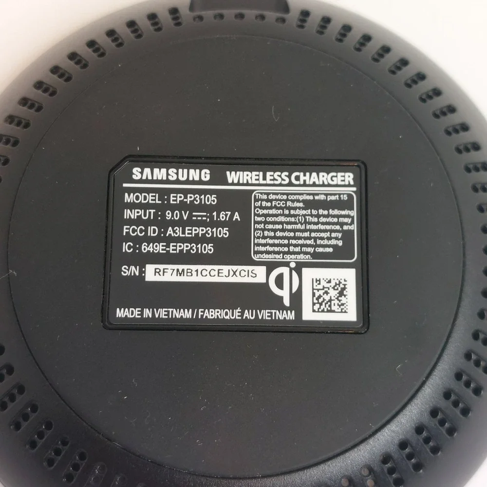 Samsung EP-P3105 Wireless Fast Charging Pad Black No Cable